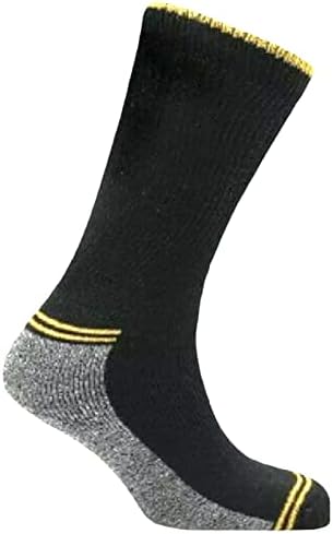GM Apparel 6 Pairs Men’s Diabetic Non Elastic Work Socks - Cushion Reinforced Heel and Toe – Moisture control Fibers – UK 6-11