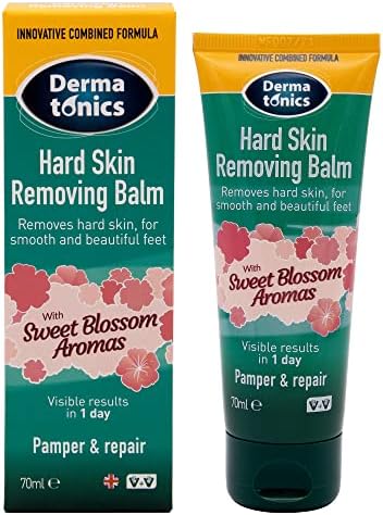 Dermatonics Natural Care Hard Skin Removing Balm for Feet | Scented with Sweet Blossom Aromas | Moisturises with Shea Butter and Hydrates with Oat Lipids | Diabetics and Vegan-friendly | 70 ml