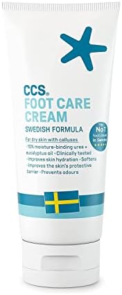 CCS Professional Foot Care Cream for Cracked Heels and Dry Skin - Foot Cream with 10% Urea and Eucalyptus Oil - Moisturise and Soften Hard, Rough Skin and Callused Feet - ,175 ml (Pack of 1)