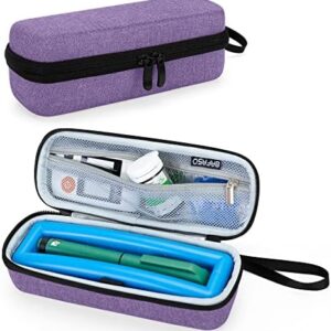 BAFASO Insulin Cooler Travel Case with a Slot Ice Pack (Holds a Pen or 3 Vials), Diabetic Bag for Insulin Pen and Other Supplies, Purple