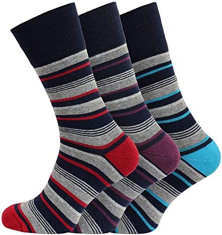 Socksmad Mens Non Elastic Diabetic Friendly Socks Soft Cotton Wide Top Grip UK 7-11
